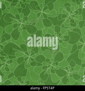 Saint Patrick's Seamless Pattern With Clovers Stock Vector