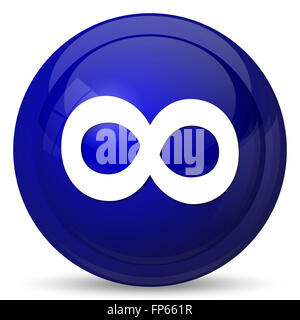 Infinity sign icon. Internet button on white background. Stock Photo
