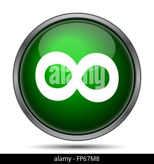 Infinity sign icon. Internet button on white background. Stock Photo