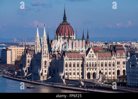 Hungarian parliament, view from above,Budapest Hungary Stock Photo