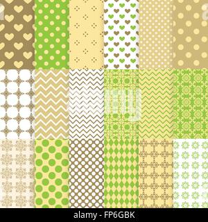 Set of digital papers - seamless patterns Stock Vector