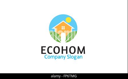 Eco Home Design Illustration Stock Vector