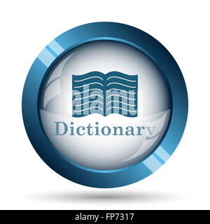 Dictionary icon. Internet button on white background Stock Photo - Alamy