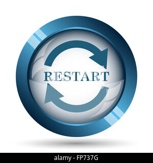restart button on white background. restart button for restarting ...