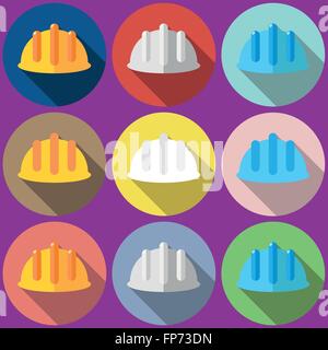 construction helmet Flat vector Stock Vector