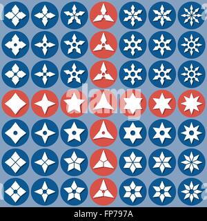 abstract icons shurike Stock Vector