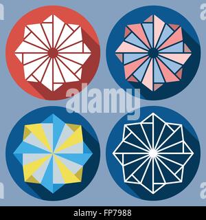 abstract octagonal shuriken Stock Vector