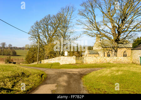 St Wilfrids Church, Kirkharle, Northumberland Stock Photo