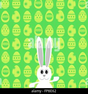 Easter Bunny. Greeting Card. Stock Vector
