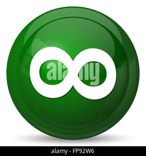 Infinity sign icon. Internet button on white background. Stock Photo