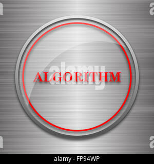 Algorithm icon. Internet button on white background Stock Photo - Alamy
