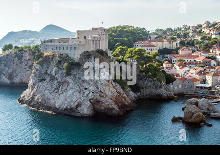 Saint Lawrence Fortress also called Fort Lovrijenac or Dubrovnik's Gibraltar in Dubrovnik, Croatia Stock Photo