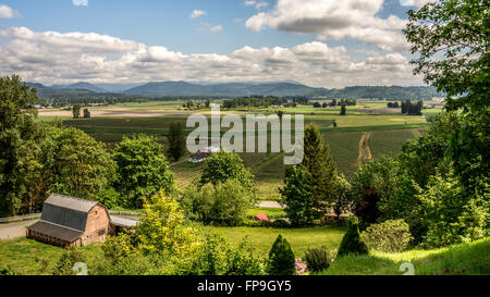 Glen Valley, a fertile farming area in the Fraser Valley of British Columbia, Canada Stock Photo