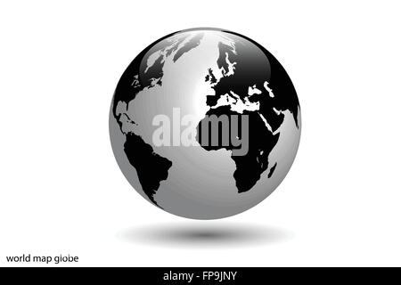 Image of the world globe isolated on a white background. Stock Vector