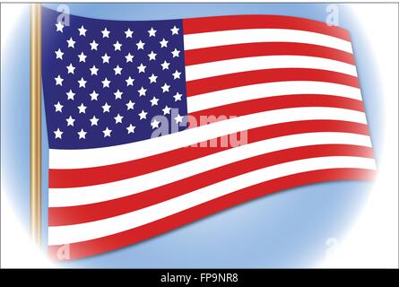 American Flag Vector Stock Vector