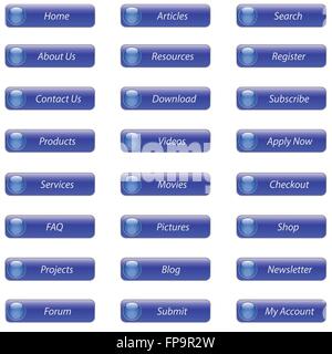 Various blue web bars. Stock Vector
