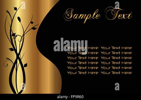 Gold Sample Text Background Stock Vector