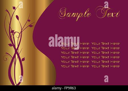 Gold Sample Text Background Stock Vector