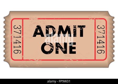 Vintage Admission Ticket Stock Vector