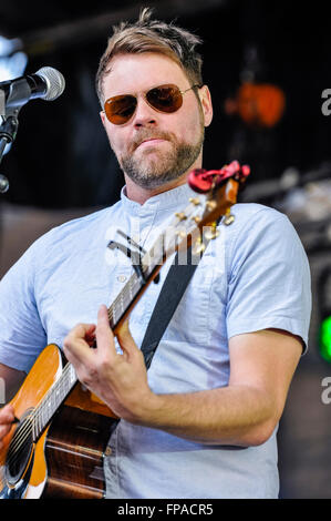 Belfast, Northern Ireland. 17 Mar 2016 - Former Westlife member Brian McFadden sings at the St. Patrick's Day concert in Belfast Credit:  Stephen Barnes/Alamy Live News Stock Photo