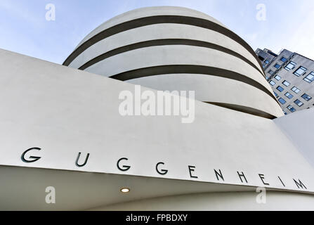 New York City - January 31, 2016: The famous Solomon R. Guggenheim Museum of modern and contemporary art in New York City, USA Stock Photo