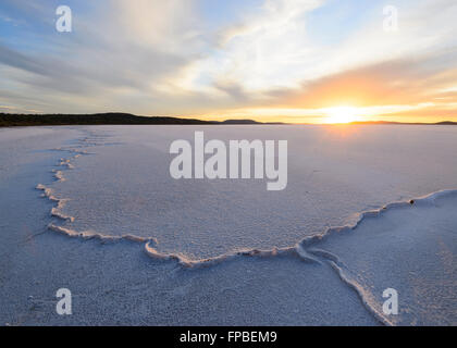 Sunrise over Lake Gairdner, South Australia, SA, Australia Stock Photo