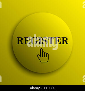 Register icon. Internet button on white background Stock Photo - Alamy