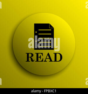 Read icon. Internet button on white background Stock Photo - Alamy