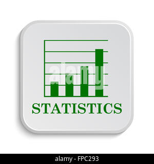 Statistics icon. Internet button on white background Stock Photo - Alamy
