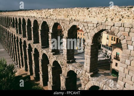 Roman Aqueduct, Segovia, Castile And Leon, Spain Stock Photo