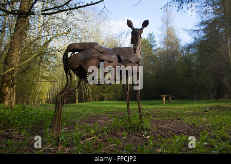 The Sculpture Trail / Walk at Sherborne, Gloucestershire around the Sherborne estate. Stock Photo