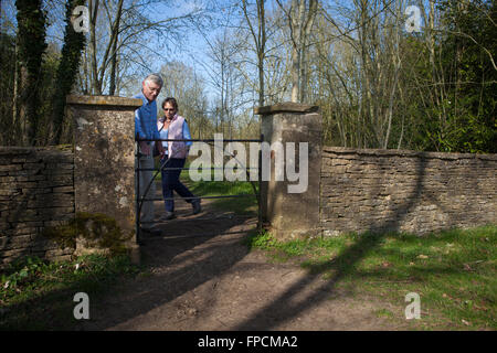 The Sculpture Trail / Walk at Sherborne, Gloucestershire around the Sherborne estate. Stock Photo