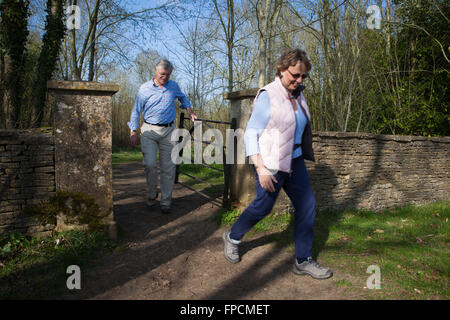 The Sculpture Trail / Walk at Sherborne, Gloucestershire around the Sherborne estate. Stock Photo