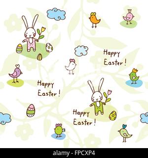 Seamless Easter pattern Stock Vector