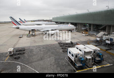 AIR FRANCE planes at charles de gaulle airport Stock Photo