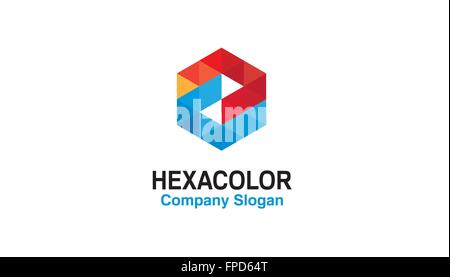 Hexagon Colors Design Illustration Stock Vector