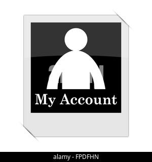 My account icon within a photo on white background Stock Photo