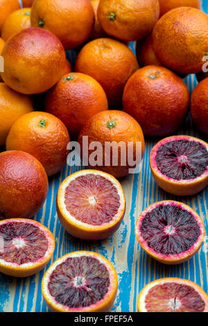 Citrus x sinensis. Blood Oranges Stock Photo