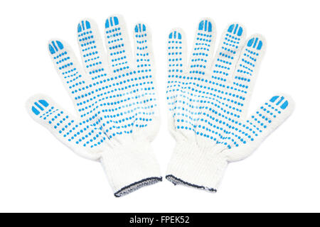 Working gloves on a white background Stock Photo