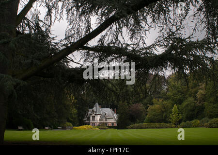 Parc Sobieski et Jardin colonial at Parc de Laeken, Brussels, Belgium.  Laeken park. Southeast of the Atomium, this park is 160 Stock Photo