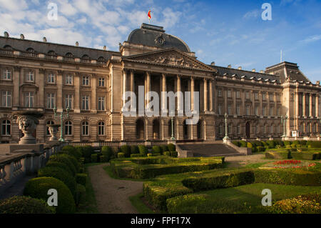 The Royal Palace in the center of Brussels, Belgium. Built in 1904 for King Leopold II Palais Royal. Place des Palais. (From mid