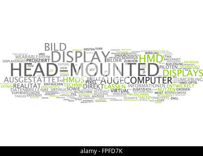 Head-mounted display head mounted bild bildschirm