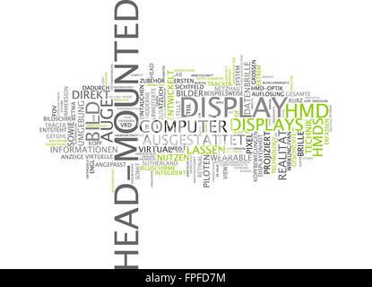 Head-mounted display head mounted bild bildschirm