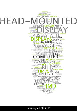 Head-mounted display head mounted bild bildschirm
