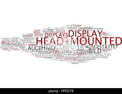 Head-mounted display head mounted bild bildschirm