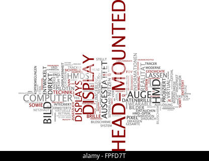 Head-mounted display head mounted bild bildschirm