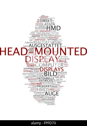 Head-mounted display head mounted bild bildschirm