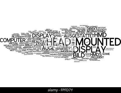 Head-mounted display head mounted bild bildschirm