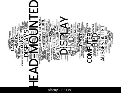 Head-mounted display head mounted bild bildschirm