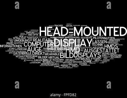 Head-mounted display head mounted bild bildschirm